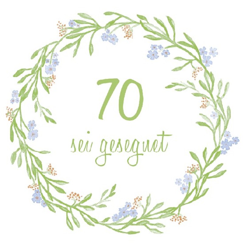 Serviette - 70. Geburtstag