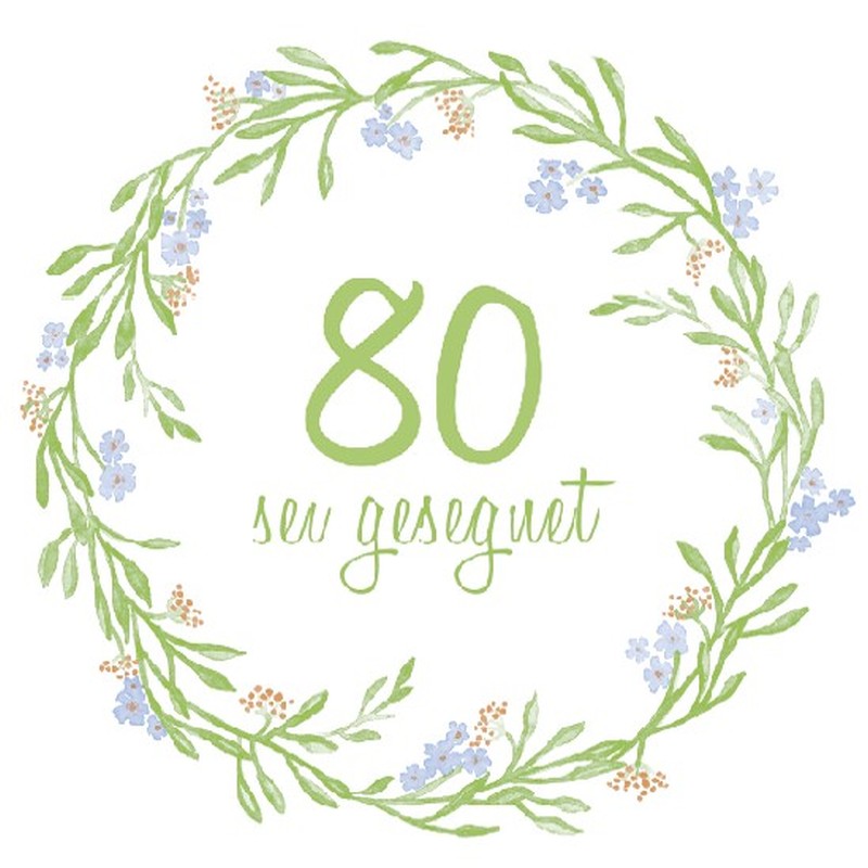 Serviette - 80. Geburtstag