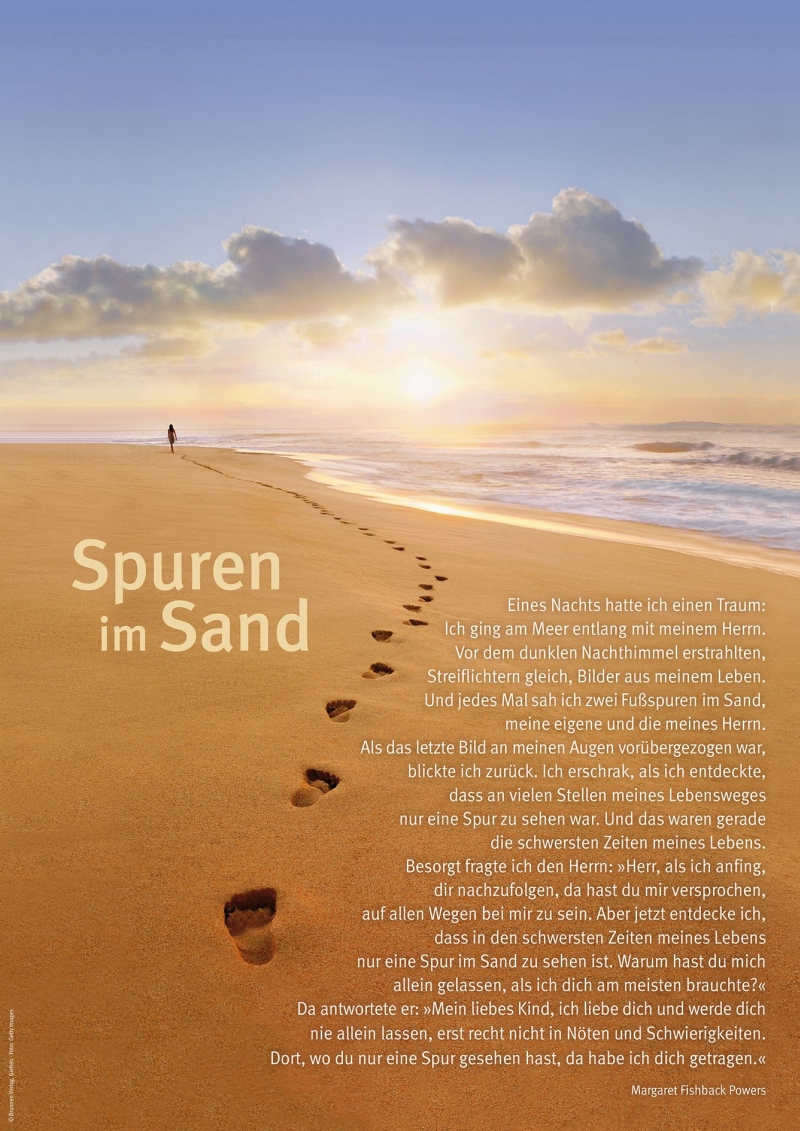 Spuren im Sand - Poster A3