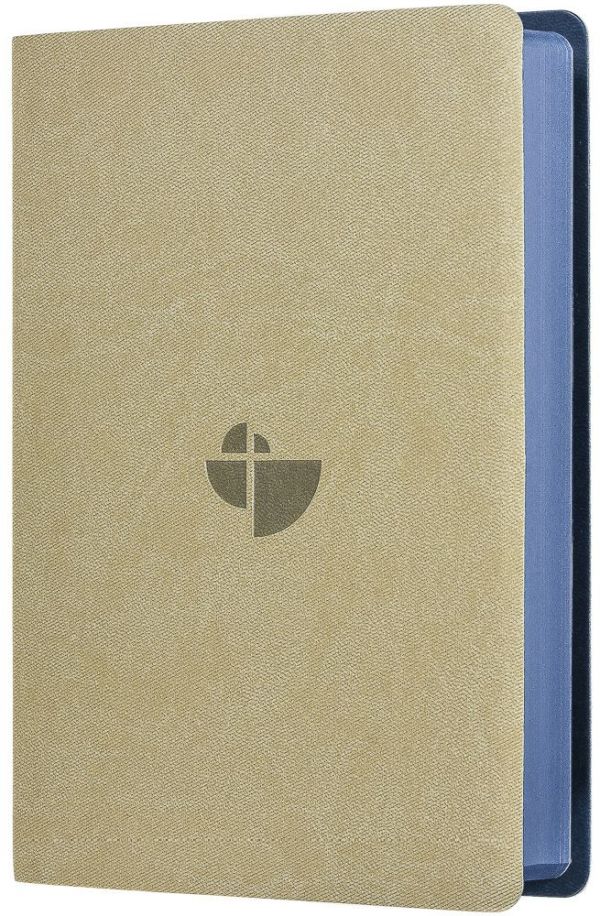 Schlachter 2000 Bibel - Taschenausgabe (PU-Einband, sandfarben, blauer Farbschnitt)