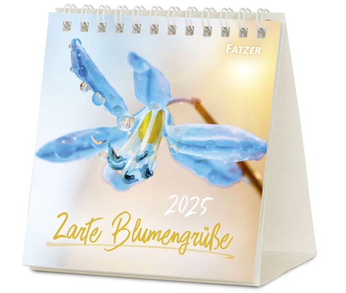 Zarte Blumengrüße 2025 - Tischkalender