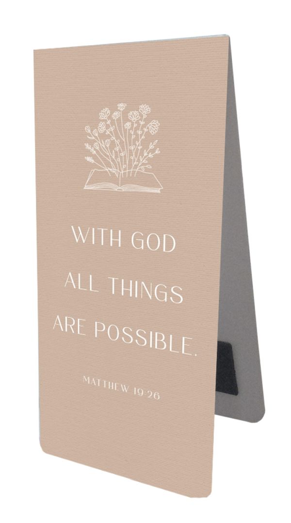 Magnetlesezeichen: With God all things are possible