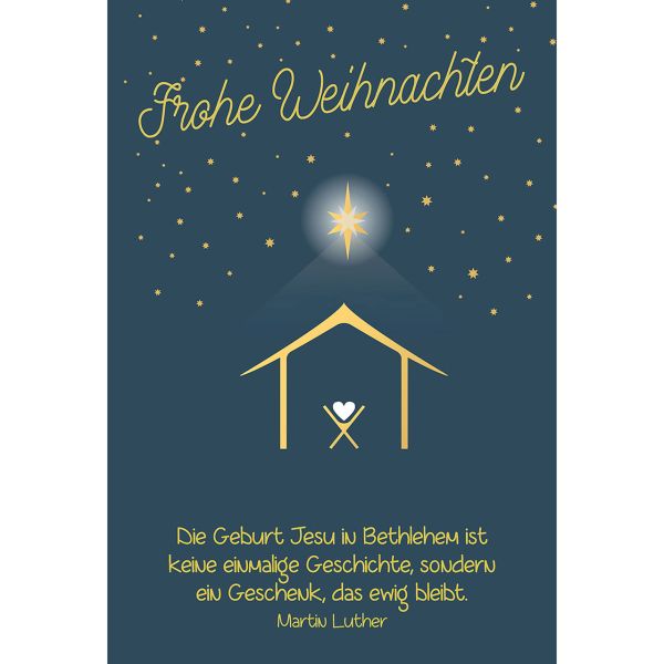 Postkarten: Frohe Weihnachten, 4 Stück