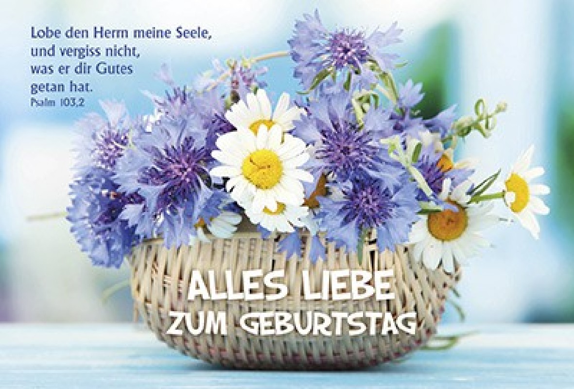 Faltkarte: Alles Liebe zum Geburtstag