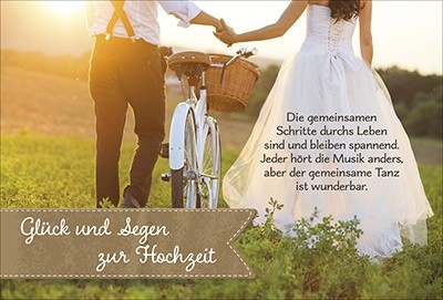 Faltkarte: Glück und Segen zur Hochzeit