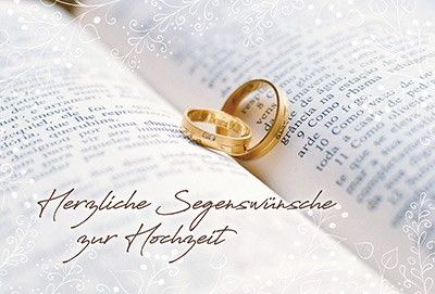 Faltkarte: Herzliche Segenswünsche zur Hochzeit