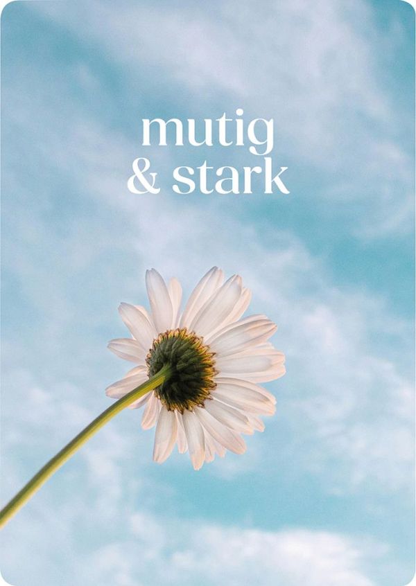 Postkarte - mutig & stark