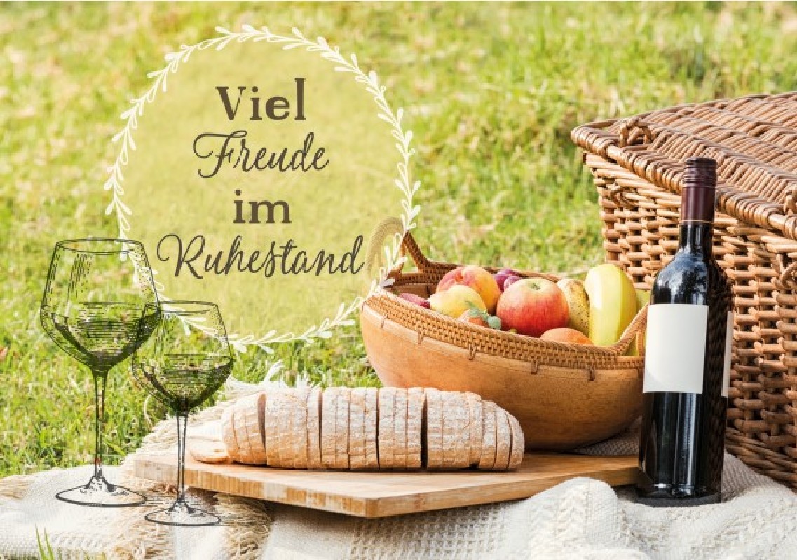 Viel Freude im Ruhestand - Faltkarte