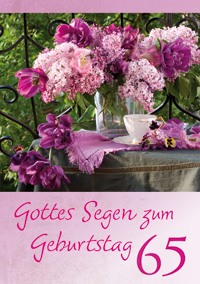 Gottes Segen zum Geburtstag 65 - Faltkarte