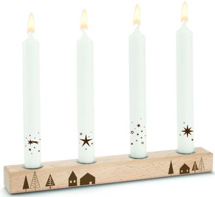 Kerzenständer mit 4 Kerzeneinsätzen