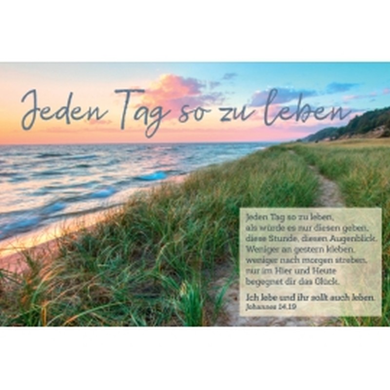 CD-Card: Jeden Tag so zu leben - Motiv Strand