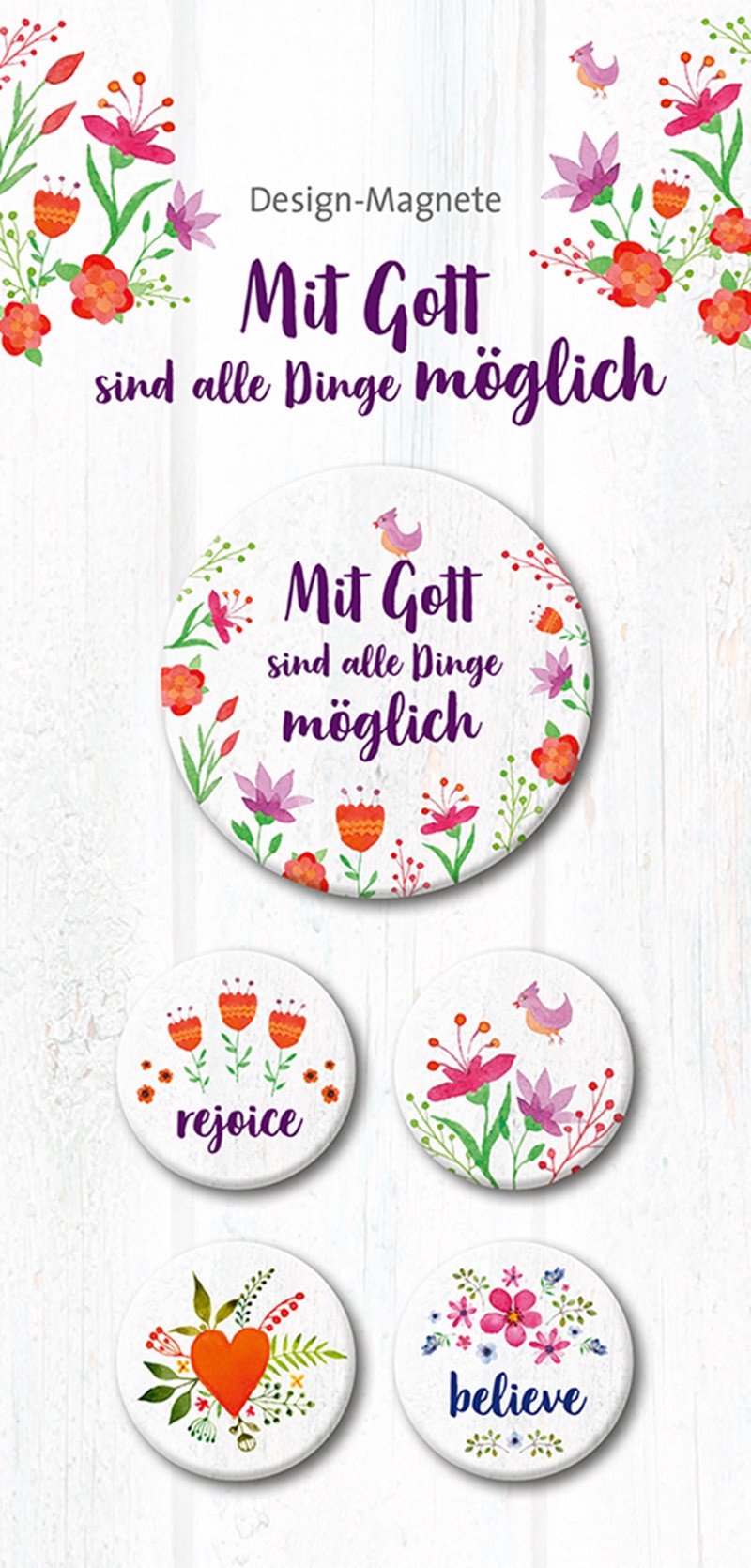 Mit Gott sind alle Dinge möglich - 5er-Magnet-Set