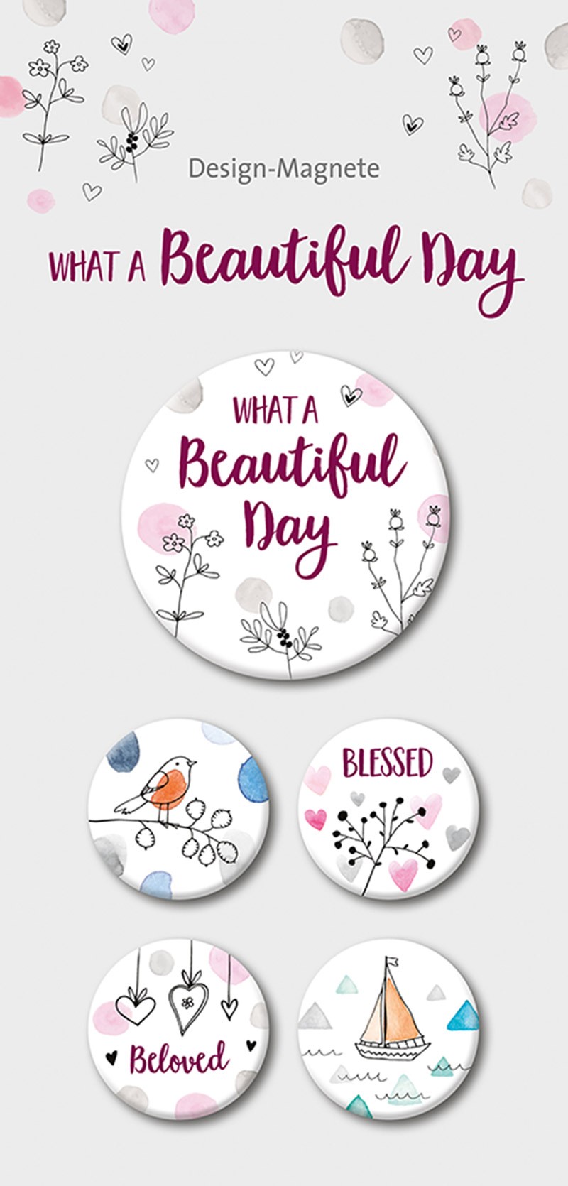 What a Beautiful Day - 5er-Magnet-Set