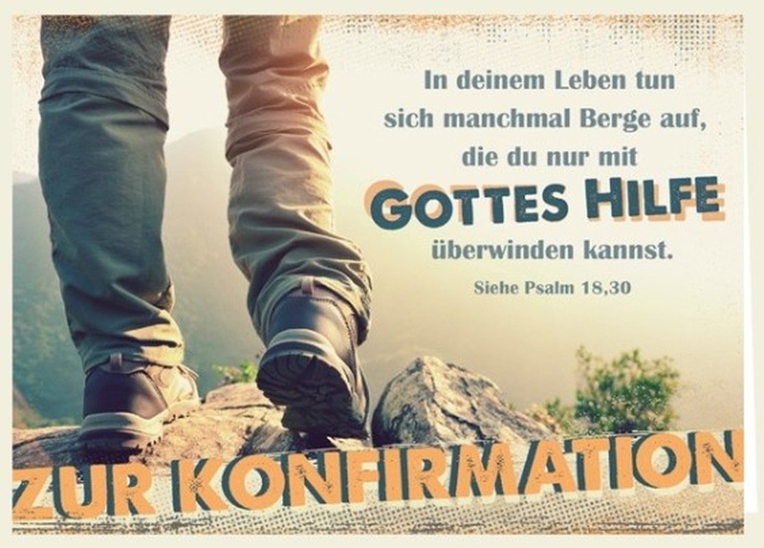 Faltkarte - Zur Konfirmation - Nur mit Gottes Hilfe