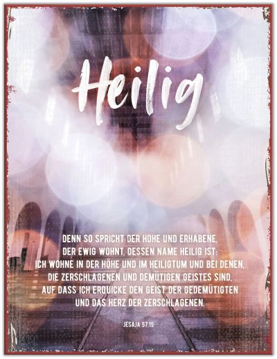 Metallschild groß - Heilig